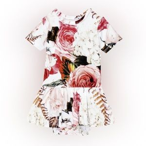 Posh peanut black rose twirl body suit